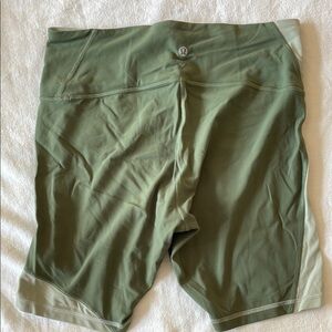 Lululemon Olive Green Biker Shorts